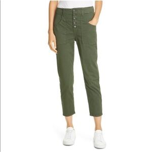 Veronica Beard Ayra Crop Straight Leg Cargo Jeans